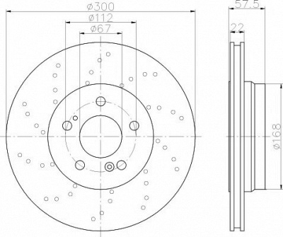 HELLA PAGID 8dd355110151 -  Тормозной диск